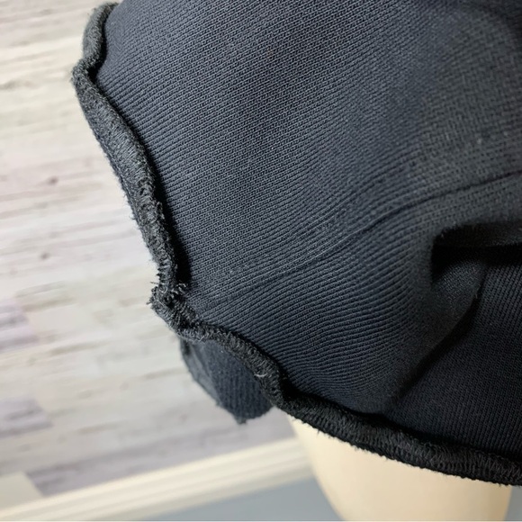 Everlane Sweater Dress Sz XS Black Jersey Organic Cotton 1/2 Sleeve Minimalist - Picture 10 of 11